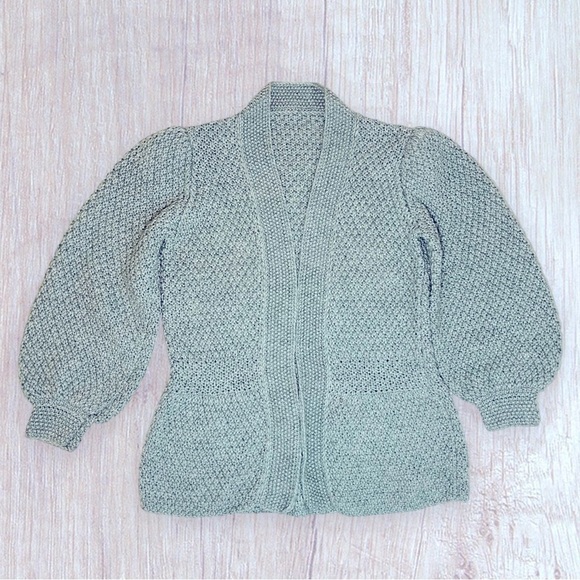 HANDMADE Mint Green Chunky Cozy Cardigan - Picture 3 of 10